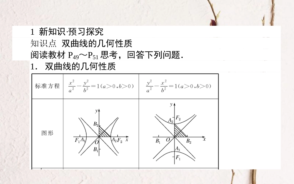 高中数学 第二章 圆锥曲线与方程 第10课时 双曲线的简单几何性质课件2 新人教A版选修1-1_第3页