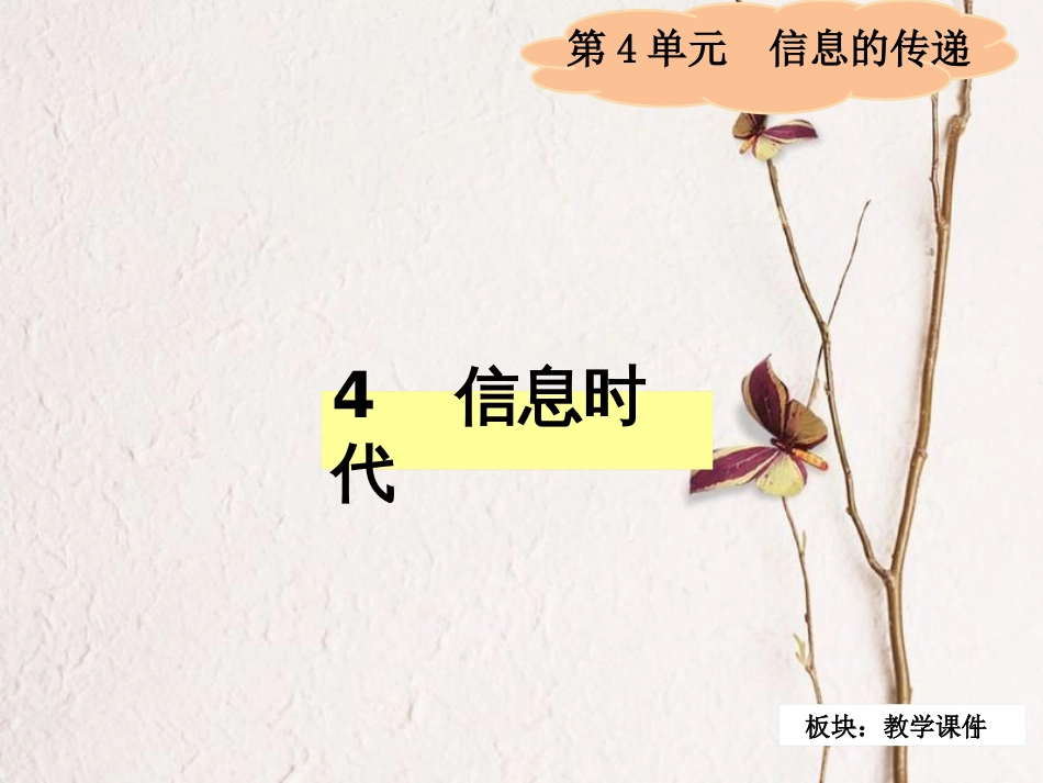四年级科学上册 4.4 信息时代课件1 湘教版_第1页