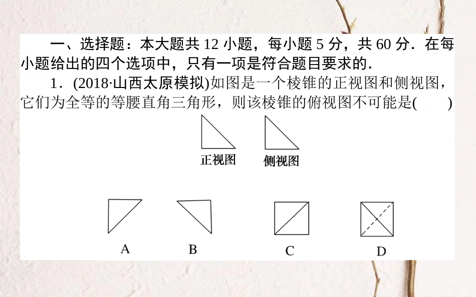 （全国通用）2019版高考数学 全程训练计划 周周测10课件_第2页