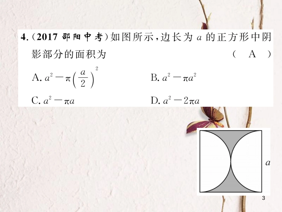（青海专版）中考数学复习 第1编 教材知识梳理篇 第1章 数与式 第3节 代数式及整式运算（精练）课件_第3页