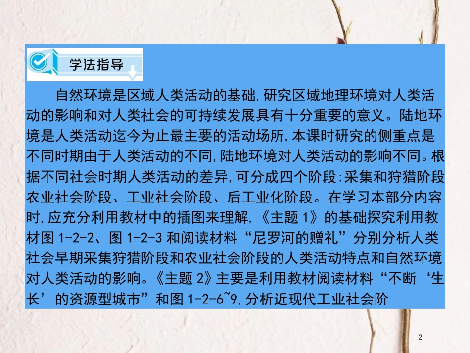 高中地理 第一章 区域地理环境和人类活动 第2节 区域地理环境对人类活动的影响（第1课时）课件 中图版必修3_第2页