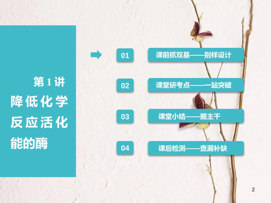 （全国通用版）2019版高考生物一轮复习 第1部分 分子与细胞 第三单元 细胞的能量供应和利用 第1讲 降低化学反应活化能的酶课件_第2页