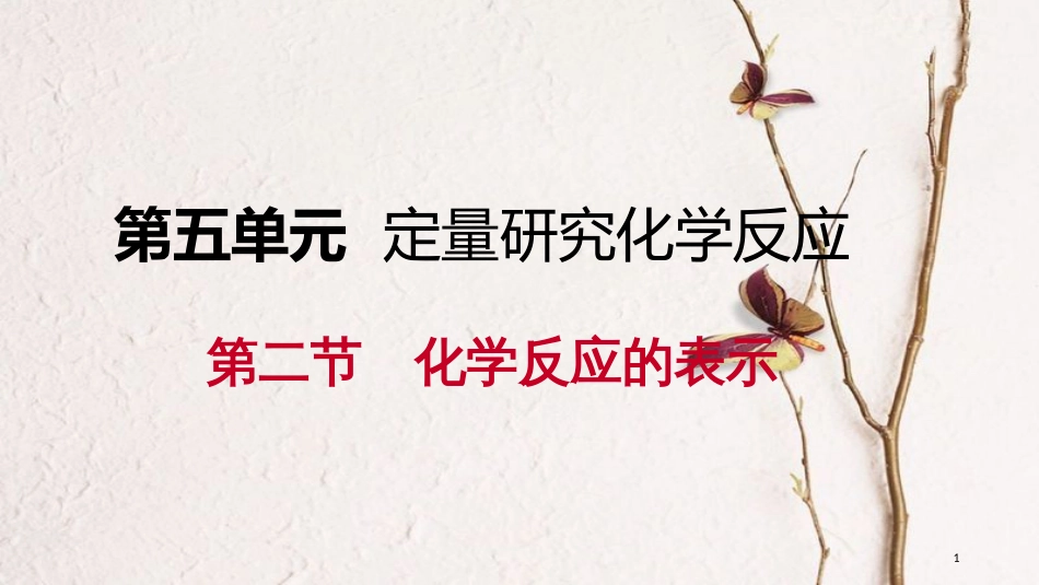 九年级化学上册 第五单元 定量研究化学反应 5.2 化学反应的表示课件 （新版）鲁教版_第1页
