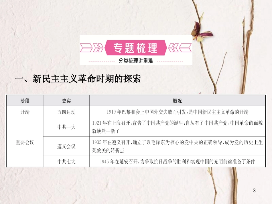 山东省临沂市中考历史复习 专题四 中国共产党对中国革命和社会主义建设道路的探索课件_第3页