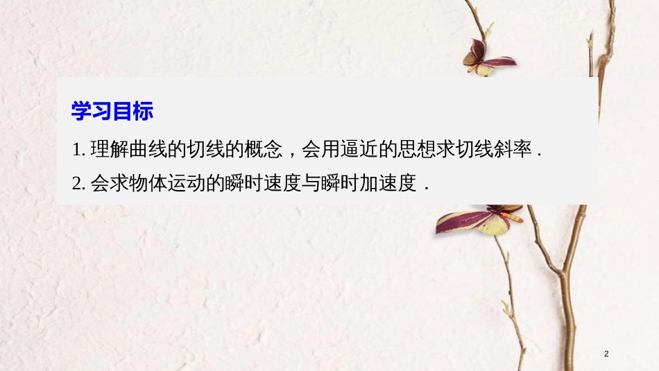 版高中数学 第三章 导数及其应用 3.1.2 瞬时变化率——导数（一）课件 苏教版选修1-1_第2页
