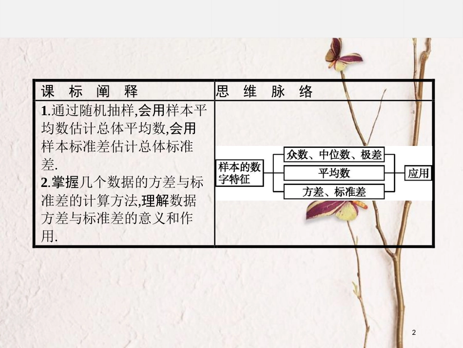 2017-学年高中数学 第二章 统计 2.2.2 用样本的数字特征估计总体的数字特征课件 新人教B版必修3(1)_第2页