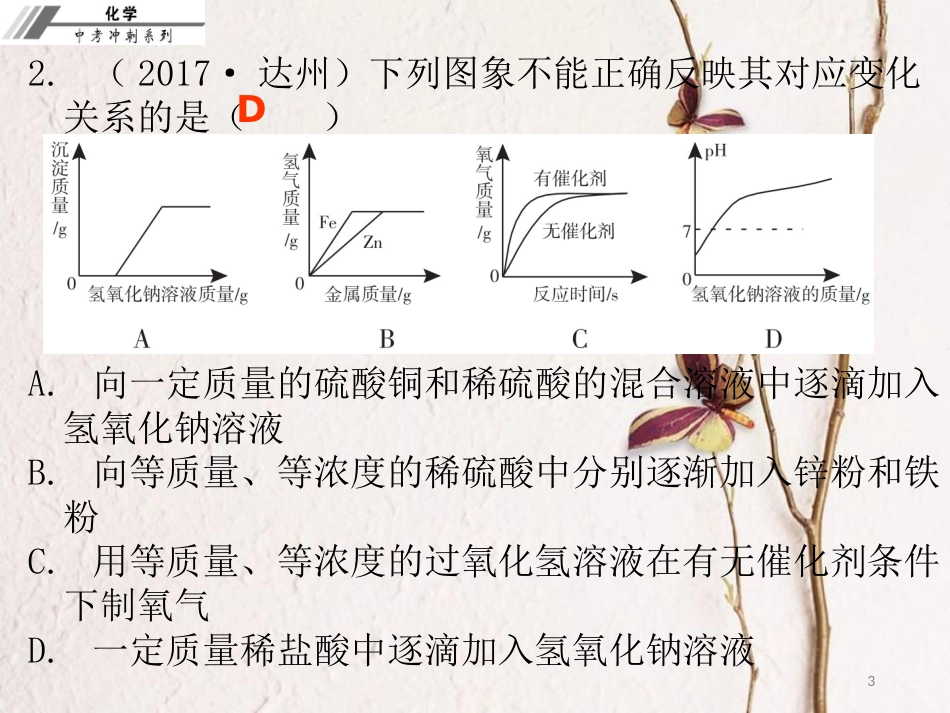 中考化学冲刺 第17讲 常见的碱习题课件_第3页