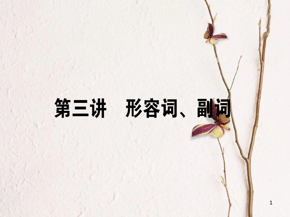 2019届高三英语一轮复习 第三讲 形容词、副词课件 新人教版_第1页