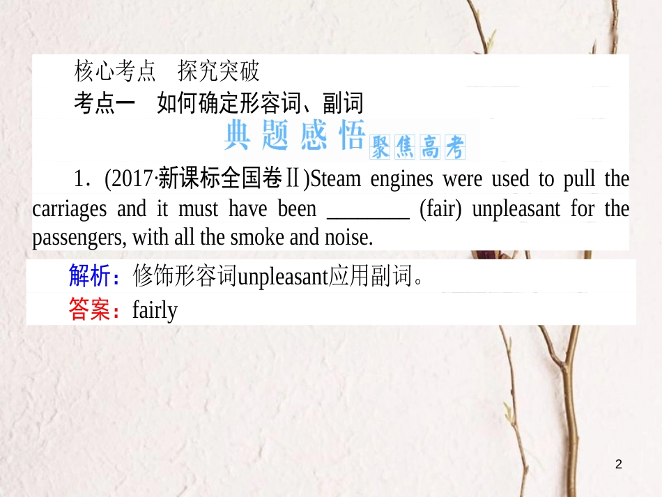 2019届高三英语一轮复习 第三讲 形容词、副词课件 新人教版_第2页