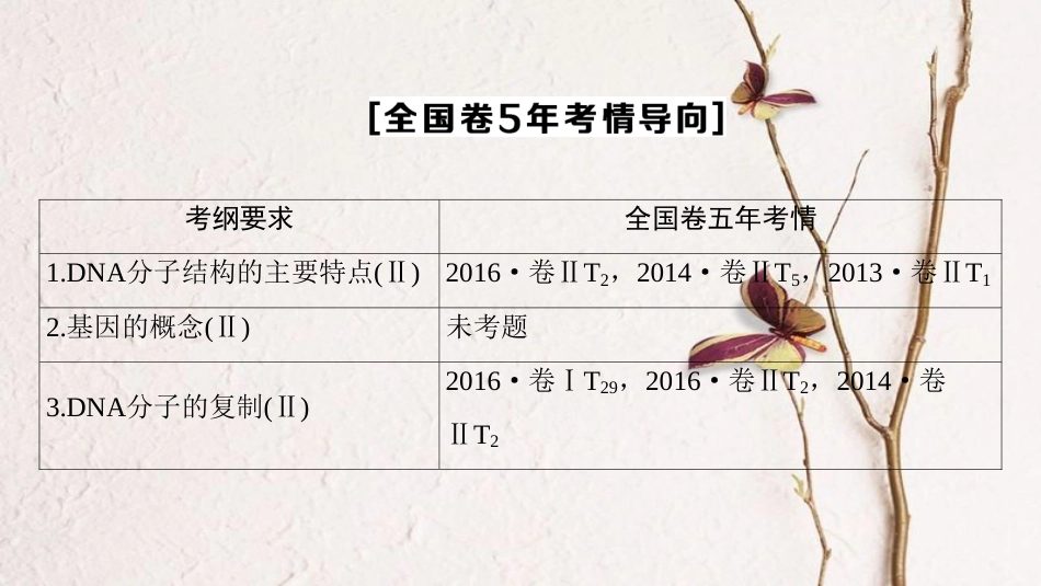 2019版高考生物一轮复习 第6单元 遗传的分子基础 第2讲 DNA分子的结构、复制与基因的本质课件 苏教版_第3页