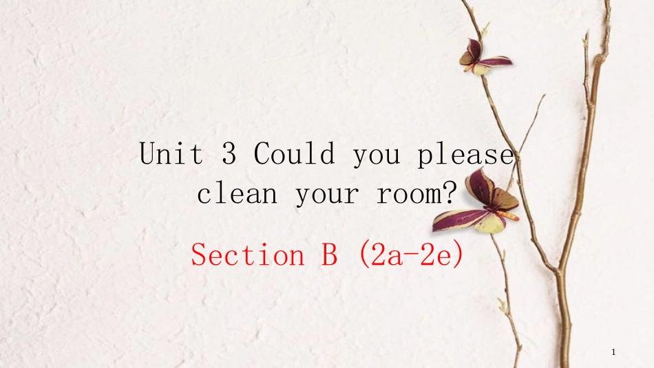 八年级英语下册 Unit 3 Could you please clean your room（第5课时）教学课件 （新版）人教新目标版_第1页