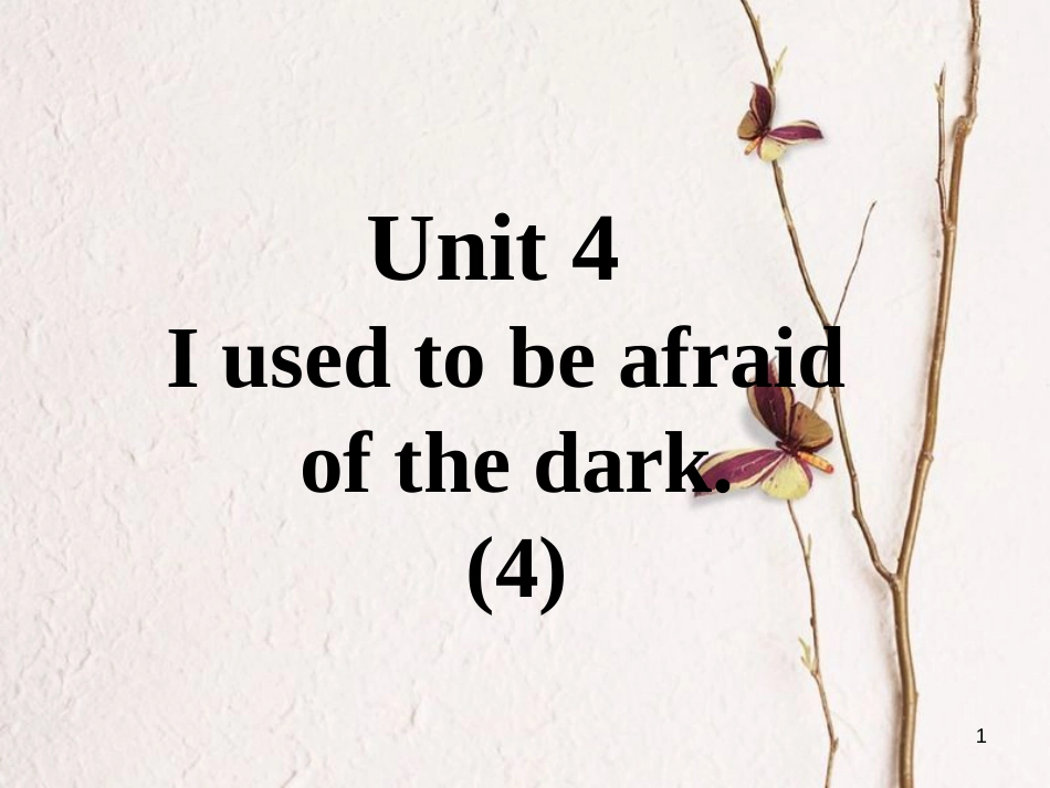 九年级英语全册 口译精练 Unit 4 I used to be afraid of the dark(4)课件 （新版）人教新目标版_第1页