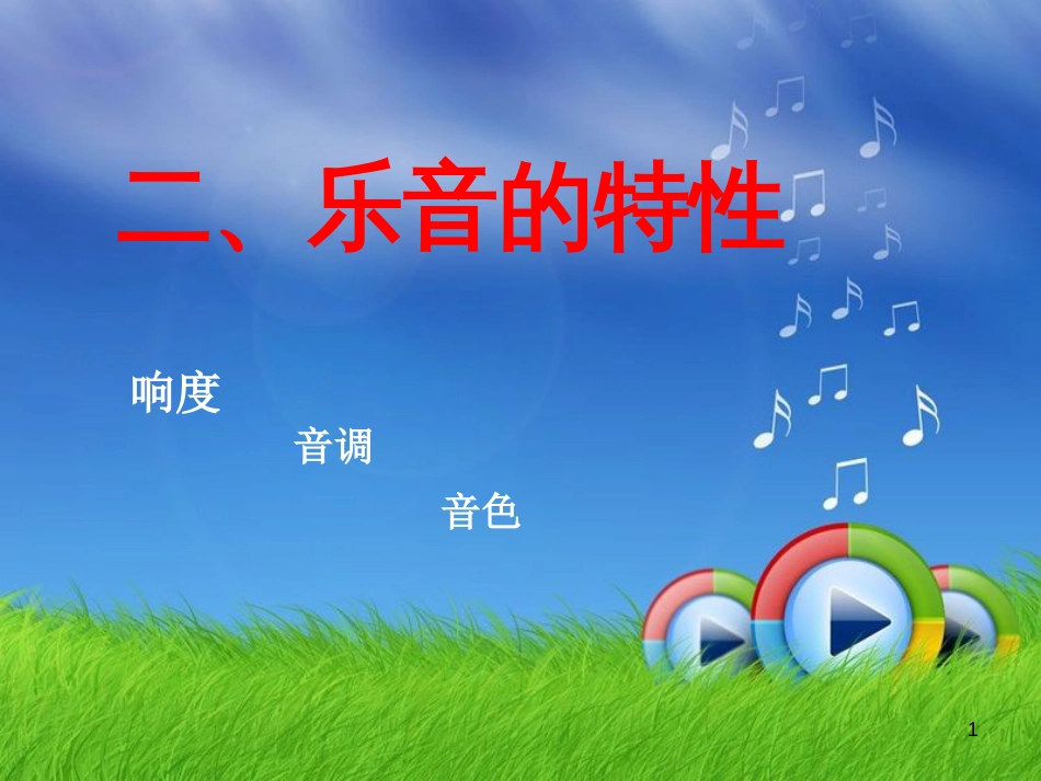 八年级物理上册 1.2《乐音的特性》课件1 （新版）苏科版_第1页