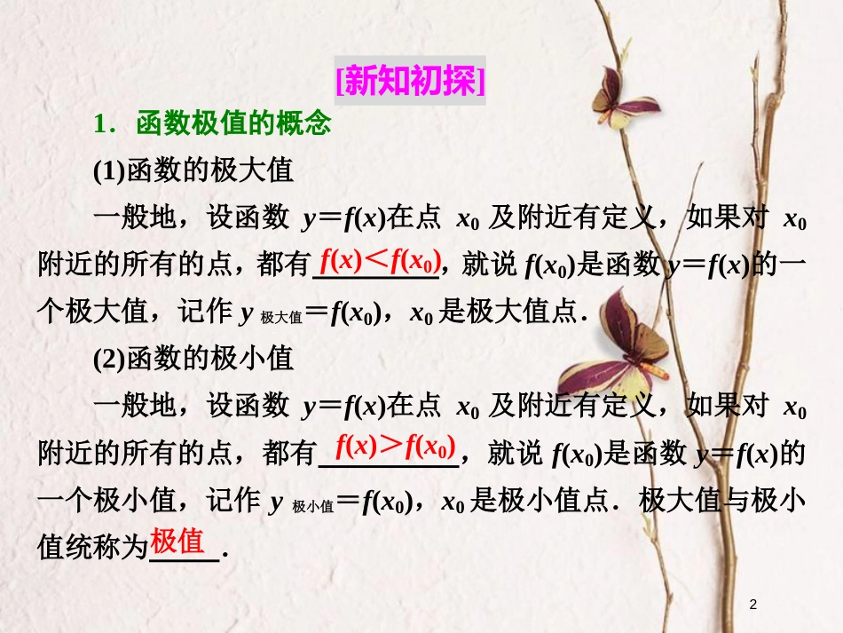 高中数学 第一章 导数及其应用 1.3 导数在研究函数中的应用 1.3.2 函数的极值与导数课件 新人教A版选修2-2_第2页