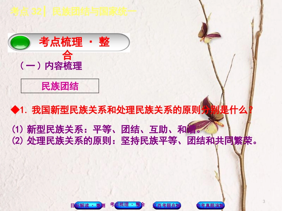 （江西专版）中考政治复习方案 第三单元 国情与责任 考点32 民族团结与国家统一教材梳理课件_第3页