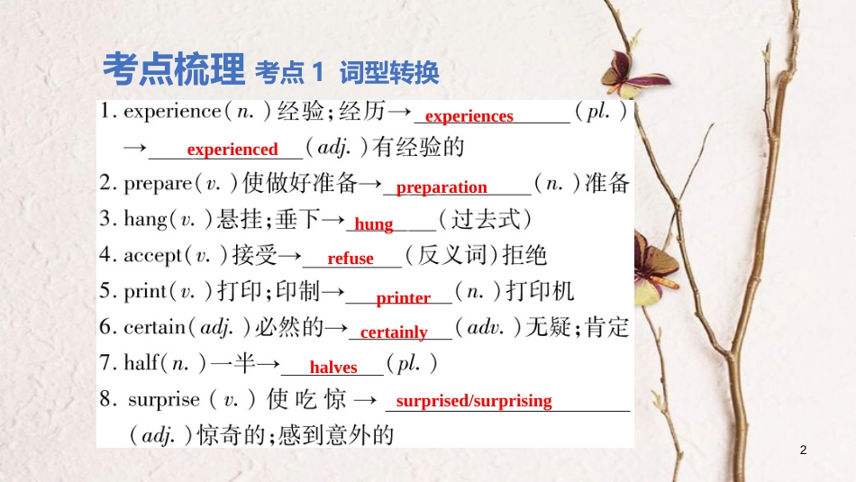 云南省中考英语学业水平精准复习方案 第一部分 教材复习 课时10 八上 Units 9-10课件_第2页