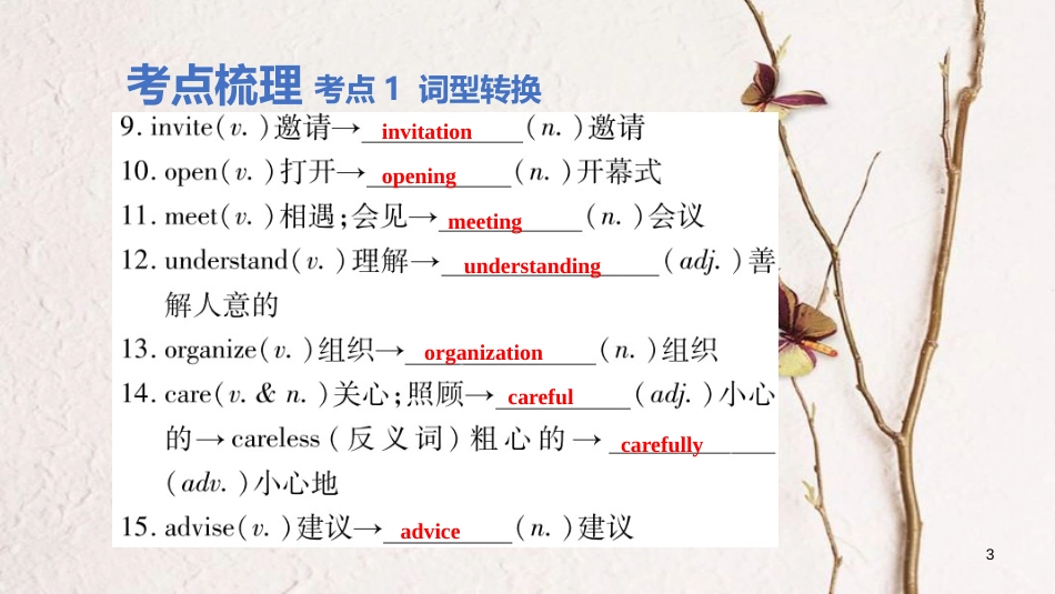 云南省中考英语学业水平精准复习方案 第一部分 教材复习 课时10 八上 Units 9-10课件_第3页