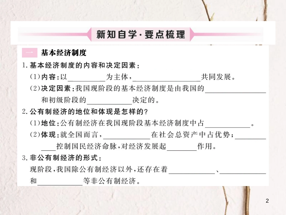 九年级政治全册 第一单元 世界大舞台 第三课 中国的道路 第2框 中国特色社会主义基本经济制度 中国特色社会主义政治制度课件 人民版_第2页