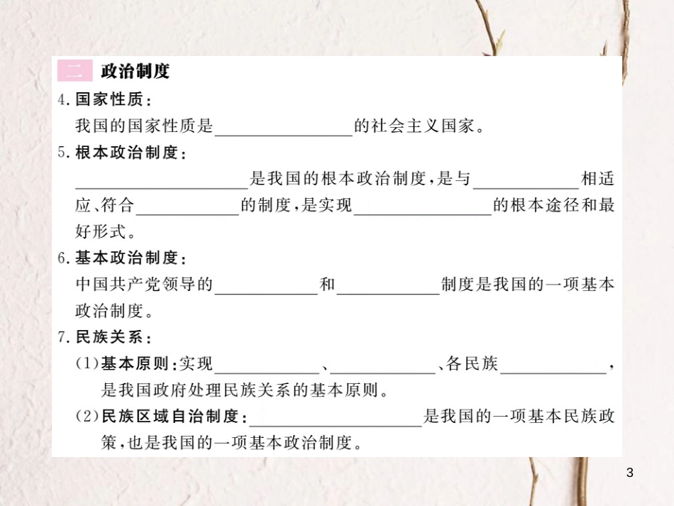 九年级政治全册 第一单元 世界大舞台 第三课 中国的道路 第2框 中国特色社会主义基本经济制度 中国特色社会主义政治制度课件 人民版_第3页