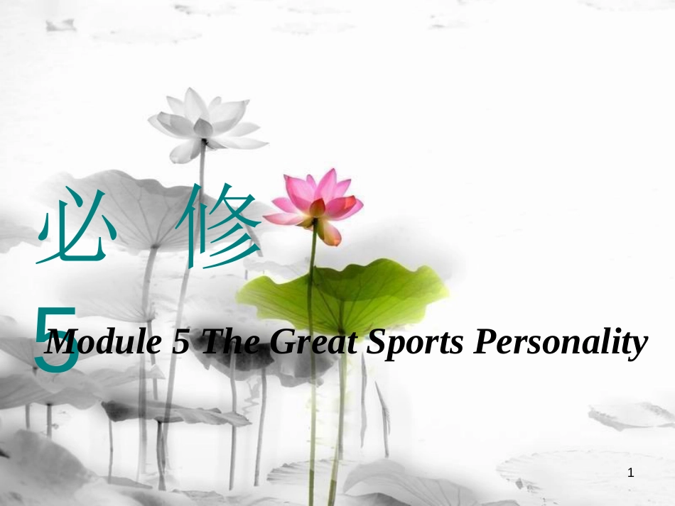 高考英语一轮复习 Module 5 The Great Sports Personality课件 外研版必修5_第1页