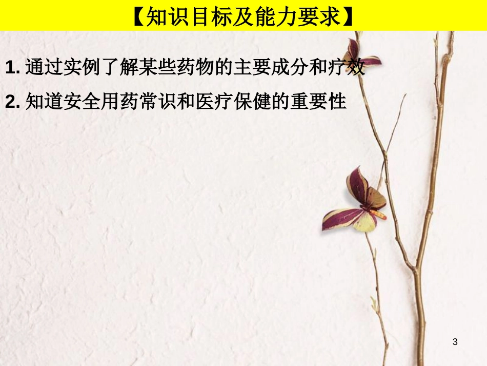江苏省淮安市2017年高中化学 专题2 营养均衡与人体健康 第四单元 造福人类健康的化学药物课件 苏教版选修1_第3页