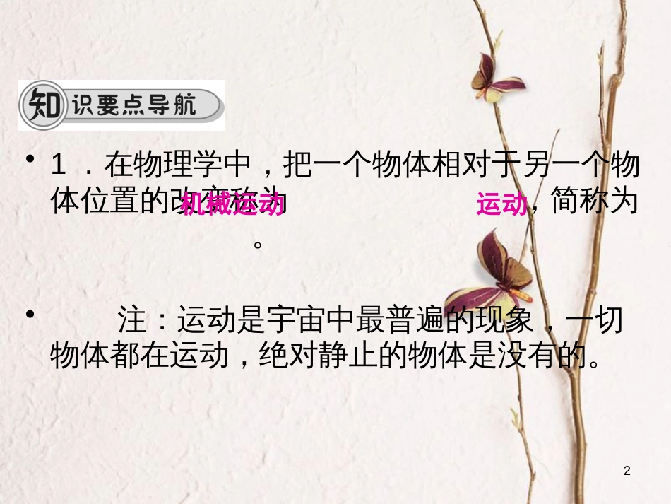 学年八年级物理全册 第二章 第一节 动与静课件 （新版）沪科版_第2页