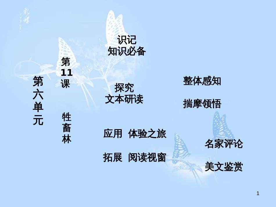 高中语文 第11课 牲畜林课件 新人教版选修《外国小说欣赏》_第1页