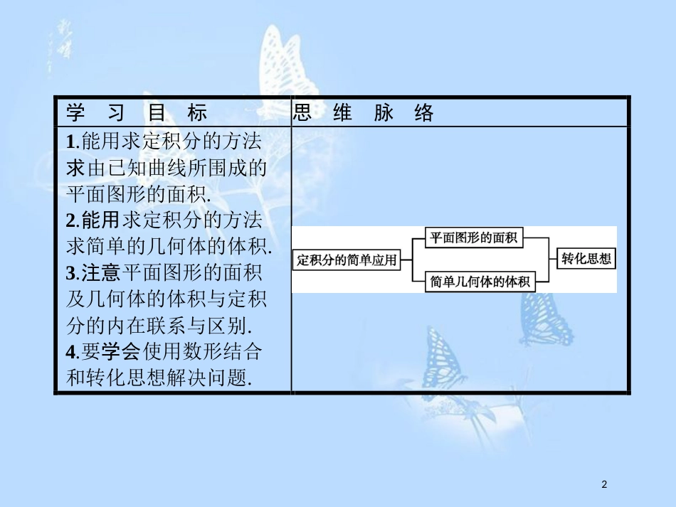 高中数学 第四章 定积分 4.3 定积分的简单应用课件 北师大版选修2-2_第2页