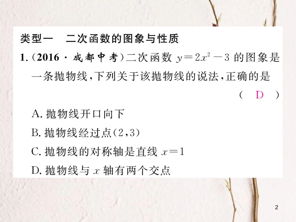 九年级数学下册 专题5 二次函数作业课件 （新版）湘教版_第2页
