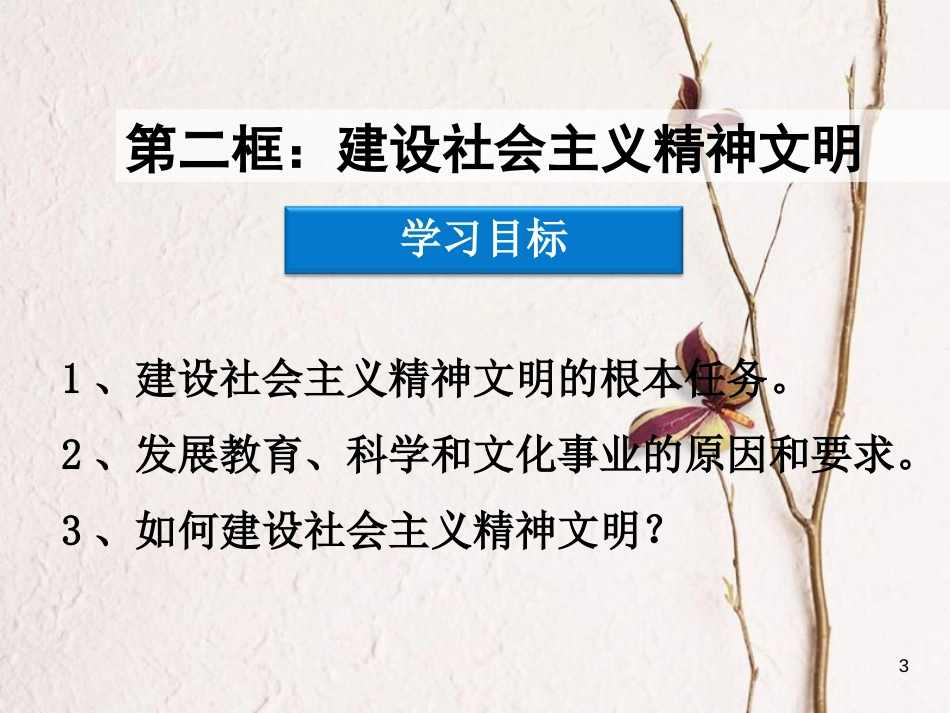 高中政治 9.2建设社会主义精神文明课件 新人教版必修3_第3页