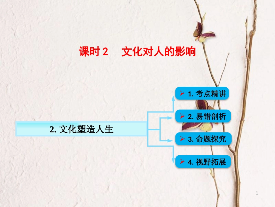 江西省南城县高中政治 第二课 文化对人的影响 文化塑造人生课件 新人教版必修3_第1页