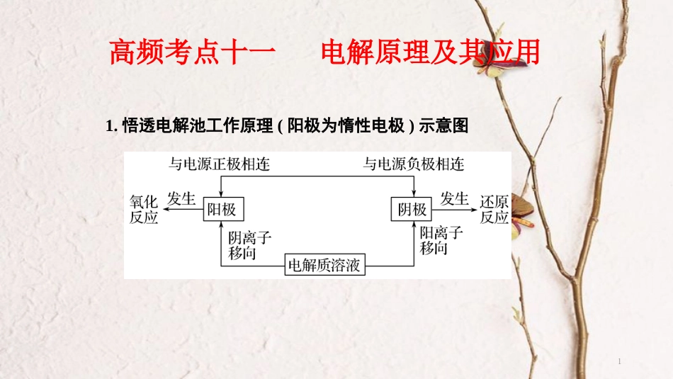 高考化学二轮复习 高频考点精讲 高频考点11 电解原理及其应用课件_第1页