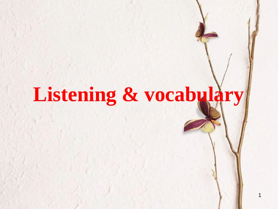 高中英语 Module 4 A Social Survey-My Neighbourhood Listening and Vocabulary课件2 外研版必修1_第1页