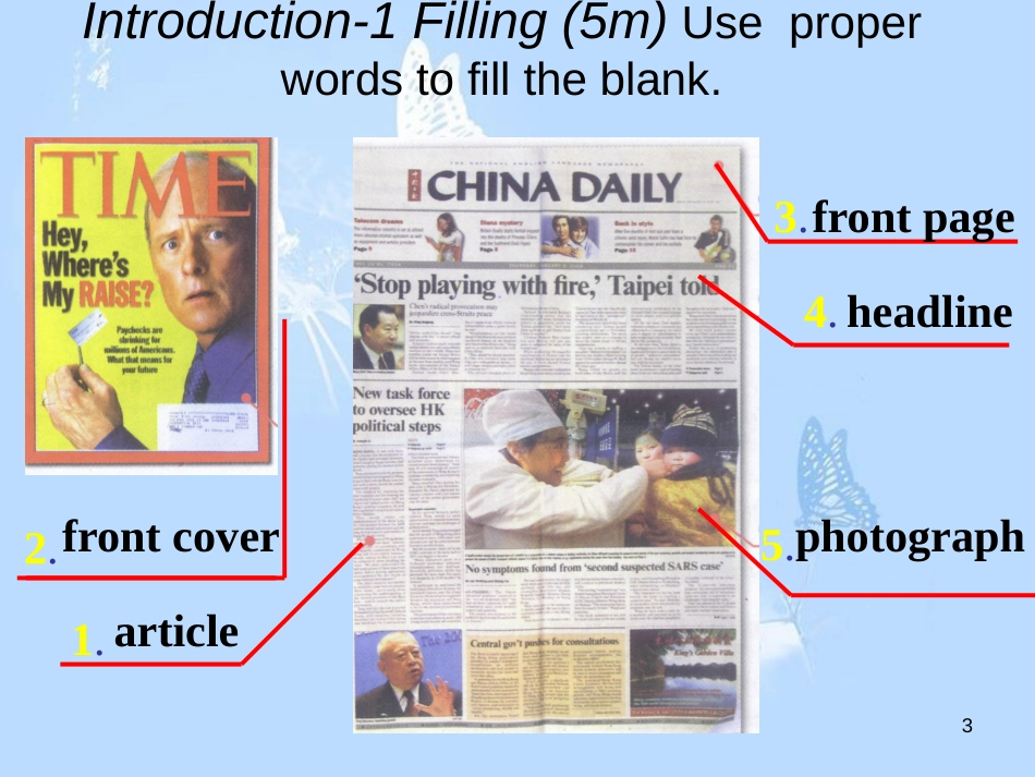 高中英语 Module 5 Newspapers and Magazines课件 外研版必修2_第3页