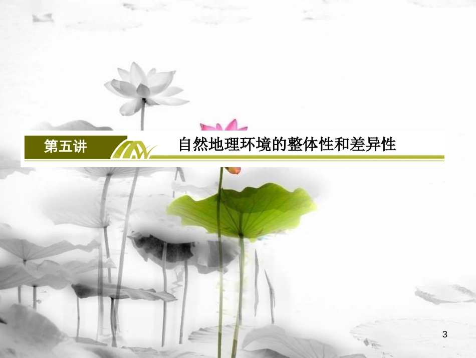 高考地理二轮专题复习 第二部分 专题突破篇 专题五 自然地理规律 2.5.5.1 地理环境整体性的表现课件 新人教版_第3页