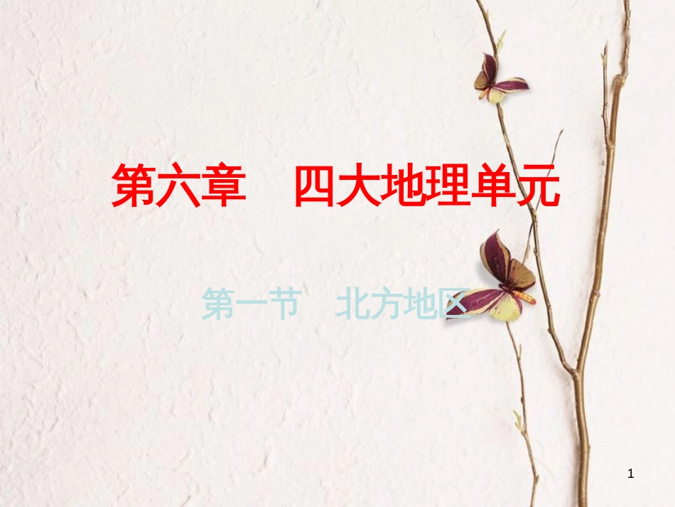 （广东专版）八年级地理下册 第六章 第一节 北方地区课件 （新版）粤教版_第1页