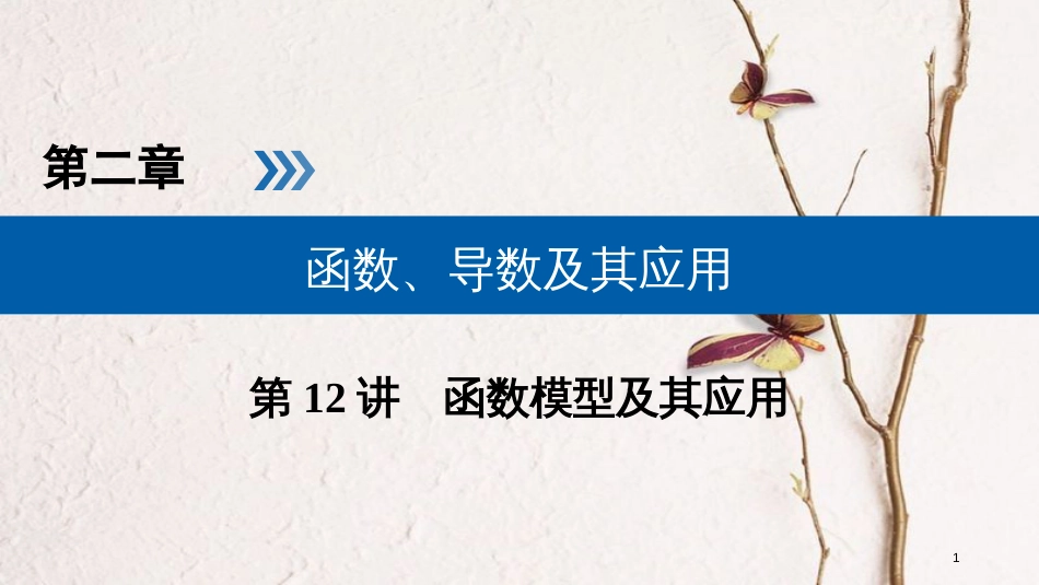 2019版高考数学一轮复习 第二章 函数、导数及其应用 第12讲 函数模型及其应用精选课件 理_第1页