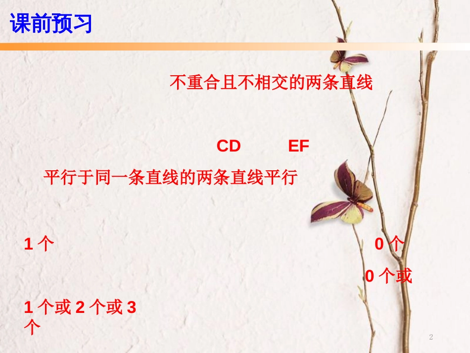 七年级数学下册 第五章 相交线与平行线 5.2 平行线及其判定 5.2.1 平行线课件 （新版）新人教版_第2页