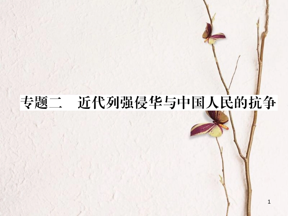 （青海专版）中考历史总复习 第二编 热点专题速查 专题2 近代列强侵华与中国人民的抗争课件_第1页