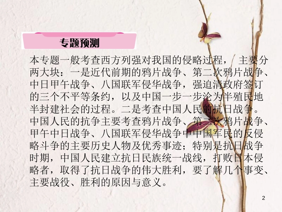 （青海专版）中考历史总复习 第二编 热点专题速查 专题2 近代列强侵华与中国人民的抗争课件_第2页