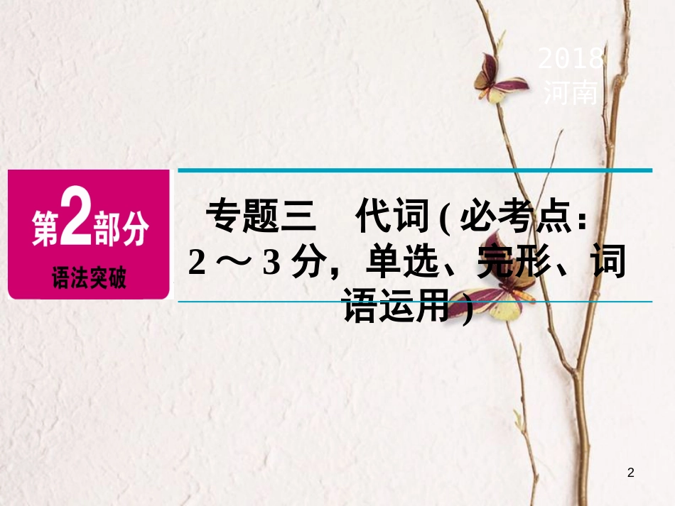 河南省中考英语总复习 第2部分 语法突破 专题3 代词精讲课件_第2页
