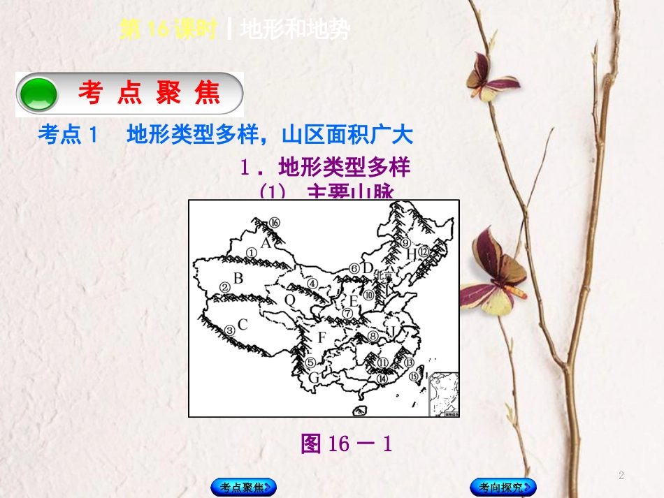 中考地理复习方案 教材梳理篇 第16课时 地形和地势课件_第2页