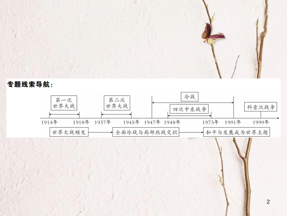 （通用版）九年级历史下册 期末专题复习 专题二 战争与和平习题课件 新人教版_第2页