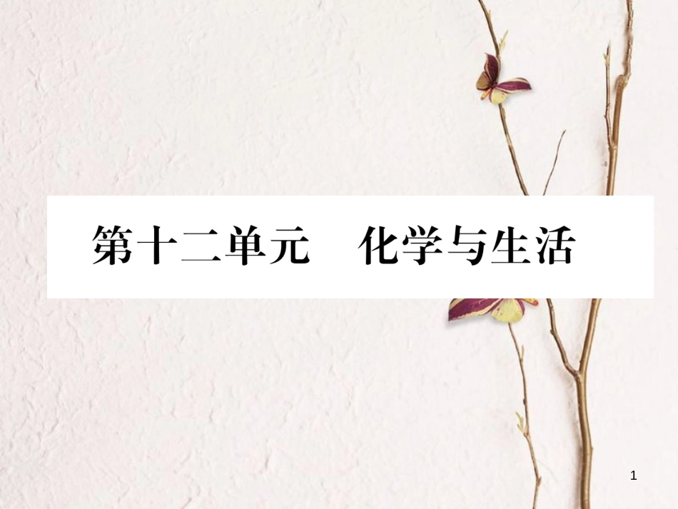 （青海专版）中考化学复习 第1编 教材知识梳理篇 第12单元 化学与生活五年中考真题演练（精讲）课件_第1页