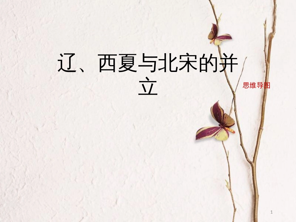 七年级历史下册 第2单元 辽宋夏金元时期：民族关系发展和社会变化 第7课《辽、西夏与北宋的并立》思维导图素材 新人教版_第1页