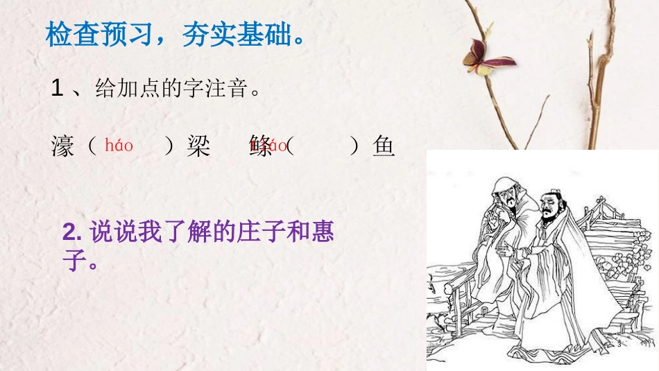八年级语文下册 21《庄子二则》庄子与惠子游于濠梁课件 新人教版_第3页