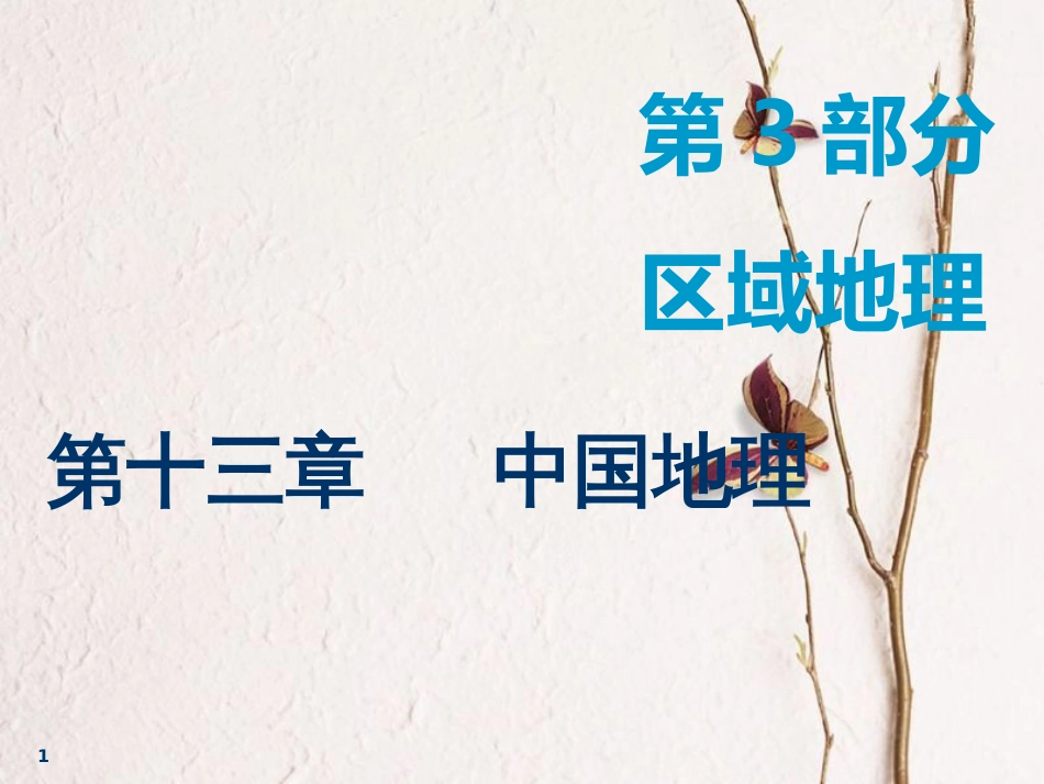 2019届高考地理一轮复习 第十三章 中国地理 第一讲 中国地理概况课件_第1页