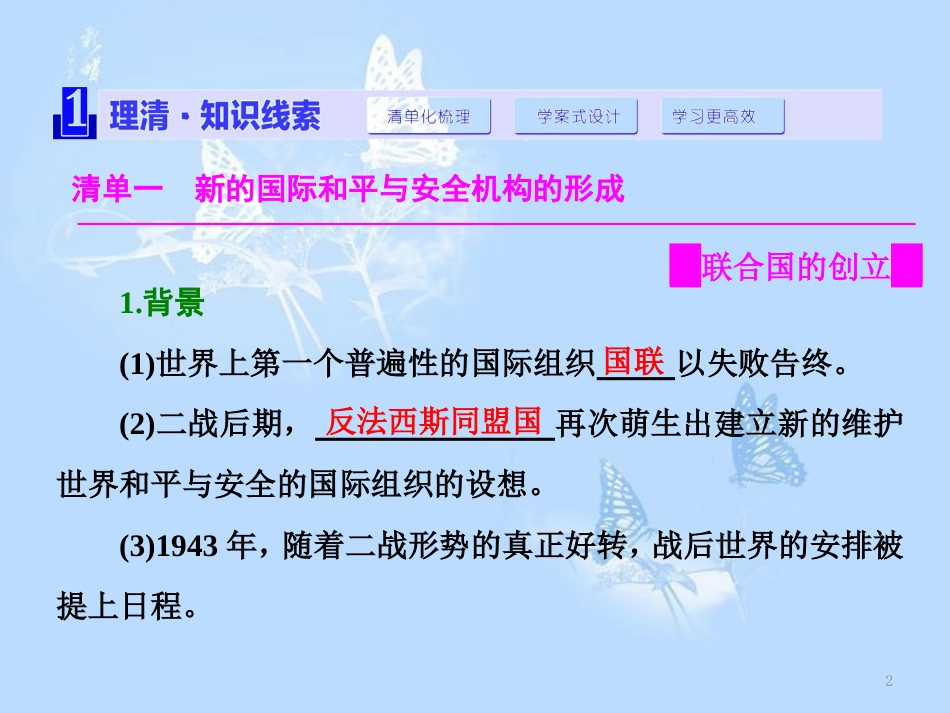 高中历史 第五单元 烽火连绵的局部战争 第22课 联合国课件 岳麓版选修3_第2页