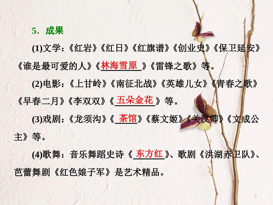 高中历史 专题五 现代中国的文化与科技 一 文化事业的曲折发展课件 人民版必修3_第3页