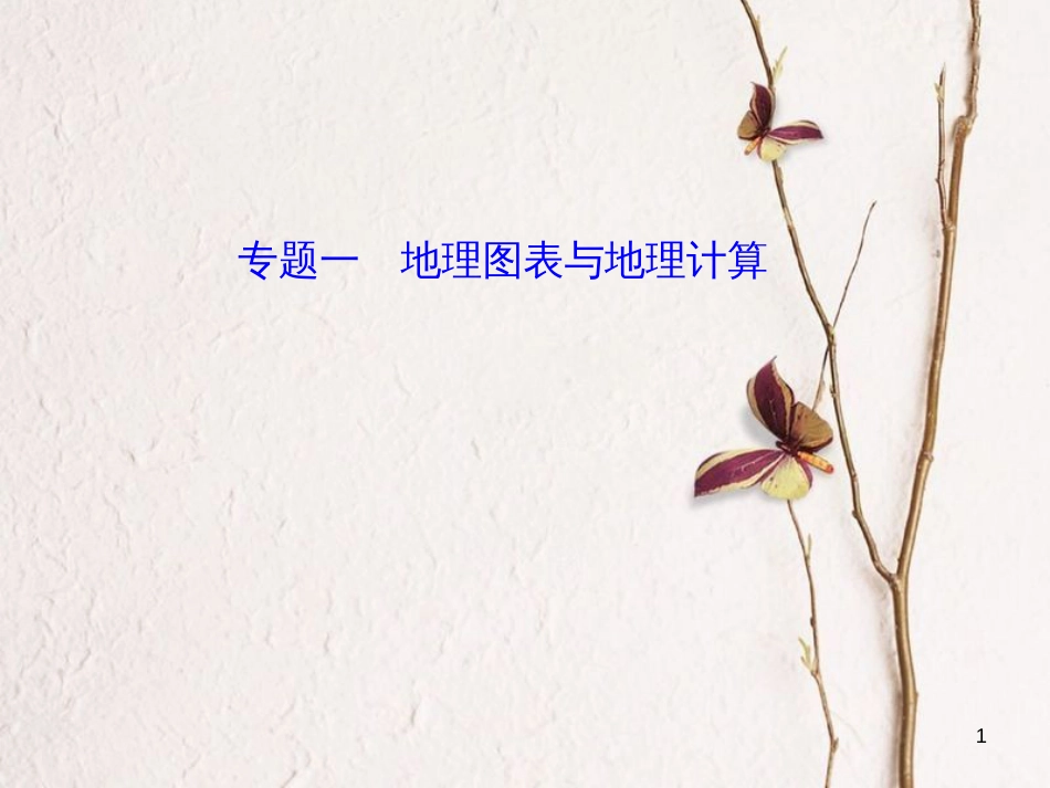 （福建地区）中考地理总复习 专题一 地理图表与地理计算课件_第1页